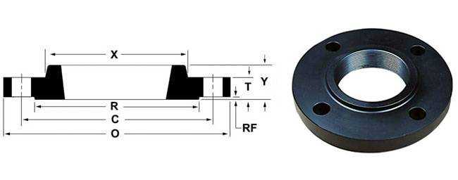Carbon Steel Threaded Flange Dimensions: